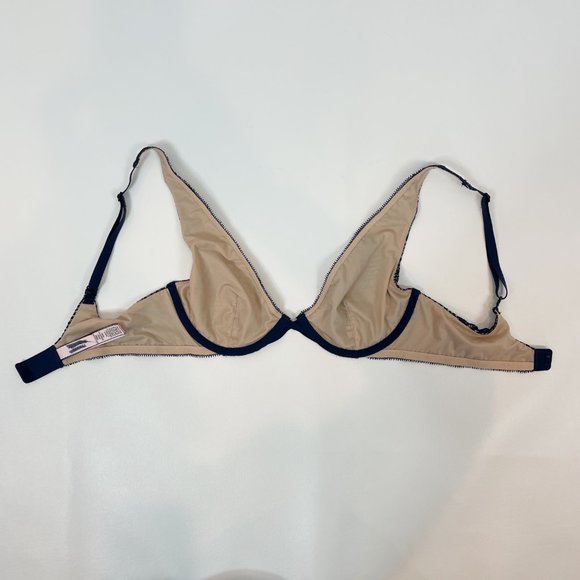 NWOT Victoria's Secret Bra 32C Unlined Plunge Blue Beige B145 - Picture 4 of 10
